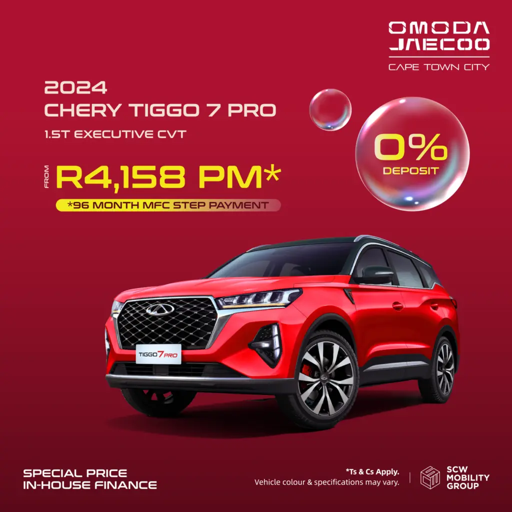 2024 Chery Tiggo 7 Pro 1.5T Executive CVT from R4 158pm*