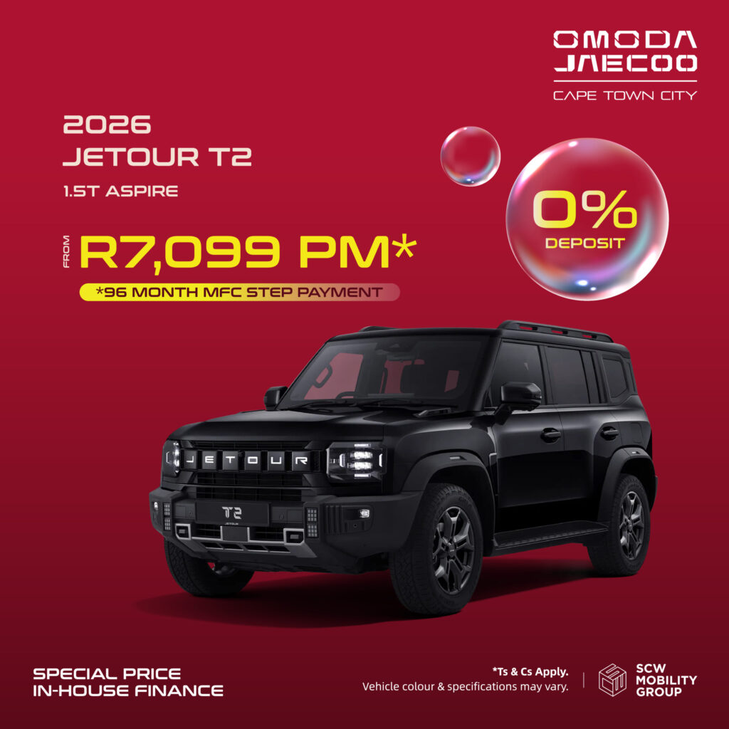 2026 Jetour T2 1.5T Aspire from R7 099pm*